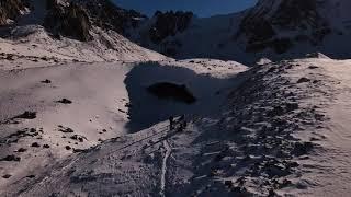 Upper reaches of the small Almaty gorge. The Tuyuk-Su glacier.