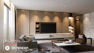 D5 Render realistic interior rendering tutorial | Living room 131