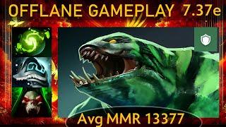  7.37e Tidehunter |K+A-D - 19 KP - 75%| Offlane Gameplay - Dota 2 Top MMR