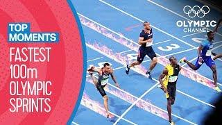 Top Fastest Men's 100m in Olympic History! - Top Moments