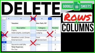 How to Delete Rows & Columns in Google Sheets