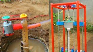 Borewell drilling machine | Mini water pump | Motor pump | Science project