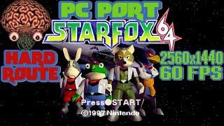 Star Fox 64 PC Port  Gameplay - Hard Route (2560x1440 60 FPS)