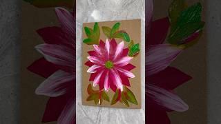 One Stroke Floral Painting/Acrylic on Paper #art #floraart #painting #shorts #lucky’sart