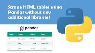 scrape html tables using just pandas and store as csv file | python