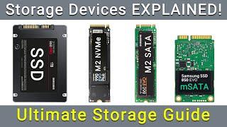 SSD vs HDD vs NVMe vs SATA vs mSATA vs M2: Storage Devices EXPLAINED!