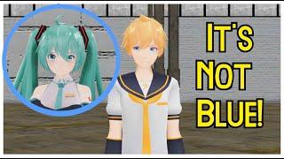 [MMD Talkloid] Len's presentation on Miku's hair color