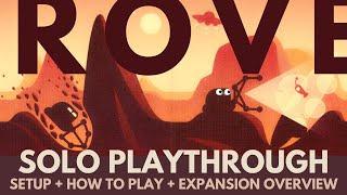 ROVE Board Game | How to Play & Full Solo Playthrough | A Solo Only 18-Card Micro Game by Button Shy