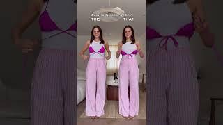 THIS or THAT?  Which bikini hack?  Subscribe for #styling #shorts