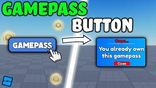 How to make a GAMEPASS Button | Roblox Studio Tutorial