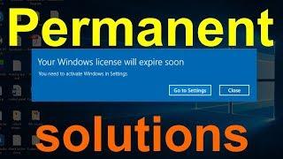 Your Windows license will expire soon You need to activate Windows in settings