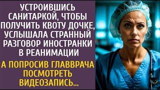 Устроившись санитаркой для получения квоты дочке, услышала странный разговор иностранки в реанимации