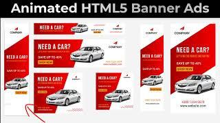 I will design attractive animated HTML5 banner ads | Web Banner Ads, Ads From Scratch,  Google ads