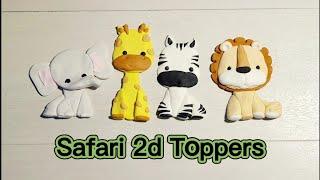 How to Make Safari 2D Fondant toppers | Without Using Cookie Cutters