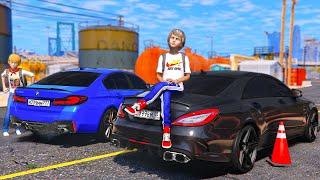 BMW M5 Asco ПРОТИВ MERCEDES CLS63 AMG БАНАН! ШАШКИ ПО ГОРОДУ НА БМВ М5! ОПЕРСКАЯ ЕЗДА В GTA 5ВОТЕР