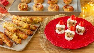 3 ANTIPASTI di NATALE facili e veloci  con un solo impasto