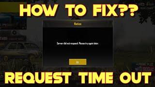 How To Fix Server Did Not Respond Problem In Pubg Mobile | Request Timeout Problem In Pubg Mobile