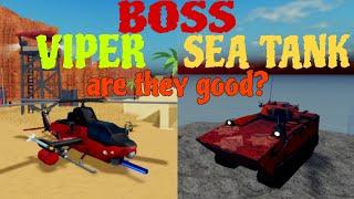 BOSS VIPER AND BOSS SEA TANK REVIEW | Military Tycoon | Roblox