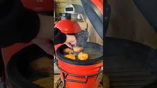 Kamado Joe Junior with Grill Grates. #bbq #bbqshack #chicken #food #everdurebbqfanatic #grilling