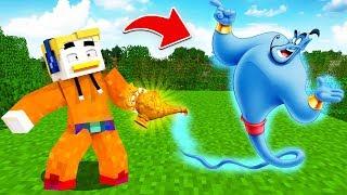 EL GENIO DE LA LÁMPARA DE ALADDIN APARECE Y ME CONCEDE 3 DESEOS EN MINECRAFT !! CON VILLANES