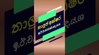 තාලුජ අක්ෂර මොනවා ද?