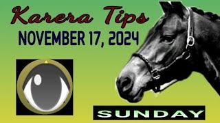 KARERA TIPS & ANALYSIS by @guceschoice  NOVEMBER 17, 2024 , Live Racing at MMTCI starts    2 PM