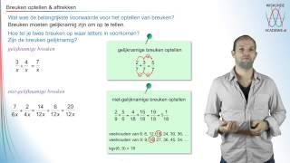 Breuken - letterbreuken optellen & aftrekken - WiskundeAcademie