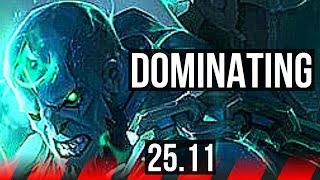 RYZE vs TEEMO (TOP) | 6 solo kills, Dominating | KR Master | 25.11