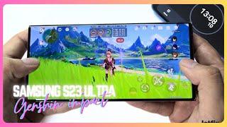 Samsung Galaxy S23 Ultra Genshin Impact Gaming test 2024 | Snapdragon 8 Gen 2, 120Hz Display