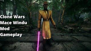 Star Wars Battlefront II - Clone Wars Mace Windu Mod Gameplay