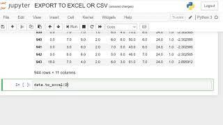 3  Data exporting to excel or csv from Python