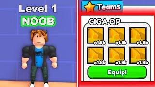 I STARTED as a NOOB with SUPER SUPER GIGA in Roblox Arm Wrestle Simulator