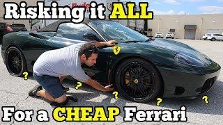 I Bought a TOTALED FERRARI at Salvage Auction with MYSTERY Undercarriage Damage SIGHT UNSEEN!