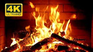  Cozy Fireplace 4K (12 HOURS). Fireplace with Crackling Fire Sounds. Crackling Fireplace 4K