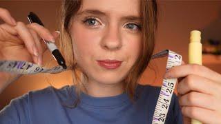 ASMR Measuring Your Face..."Professionally"?!  tracing & drawing on your face