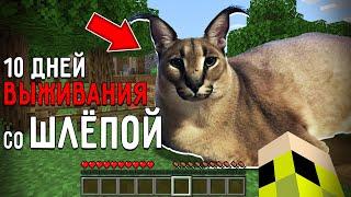 10 Дней Выживания с БОЛЬШИМ ШЛЁПОЙ в Мире майнкрафт ! Страшный сид BIG FLOPPA MINECRAFT