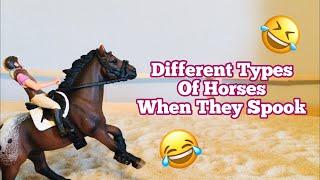 How Different Types Of Horses Spook ~Schleich Horse Short Film~