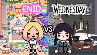 WEDNESDAY vs ENID Dorm Bedroom Makeover from NETFLIX  TOCA BOCA House Ideas | Toca Life World