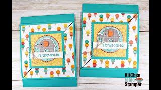 Stampin' Up! Little Elephant Triangle Trifold Card Tutorial with Kitchen Table Stamper