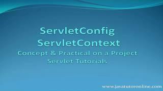 ServletConfig & ServletContext Practical Example on a Project | Servlet Tutorial