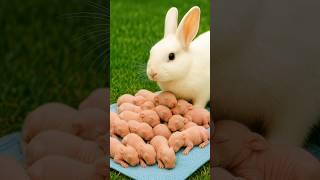 Rabbit Baby Growing Up #shorts #pets #animals