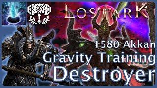 Lost Ark - Solo Akkan Gravity Training Destroyer 1580