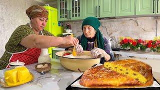 Grandma Rose Cooked Sweet Breads and Delicious Lunch in the Kitchen