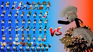 Zombie Stone Giant, Thrower Vs All Skins Units Army In Stick War Legacy - Who Will Win?