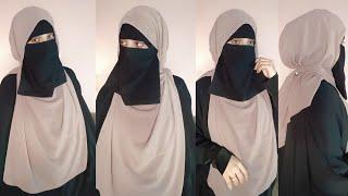 Niqab Tutorial | Hijab Style With Saudi Niqab |  Georgette Hijab Tutorial | Q FaiziMirza