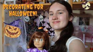 Decorate My American Girl Dollhouse With Me For Halloween + costumes