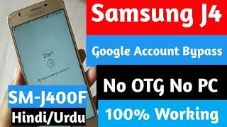 Samsung Galaxy J4 2018 SM-J400F Google Account Verification Bypass Tutorial in Hindi