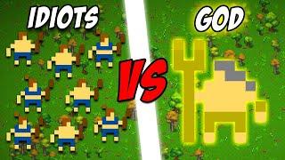 Can 1,000 Idiots Beat One GOD? - Worldbox