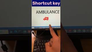  Ambulance Shortcut Key #shorts #computer #msword