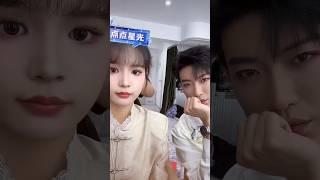 He stared with a glare 🫠Yulong&Miemie #fyp #yangmiemie #杨咩咩 #shorts  #yulongmiemie #yulong #于龙